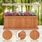 Costway Raised Garden Bed Fir Wood Rectangle Planter Box with Drainage Holes Orange